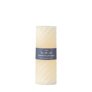 Vanilla Large Pillar Candle Twist - Ivory