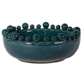 Teal Bobble Edged Bowl