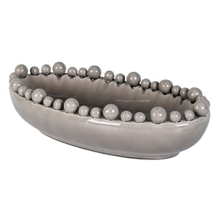 Grey Oval Bobble Bowl
