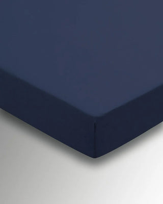 Plain Dye Fitted Sheet Navy Single Extra Deep