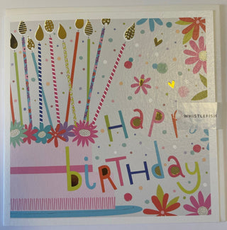 Vibrant Cake Birthday Card