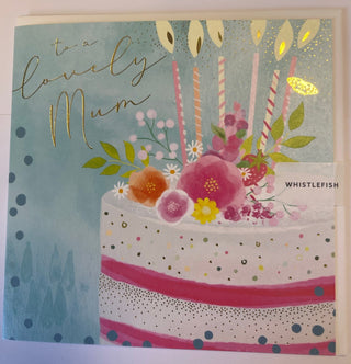 To a Lovely Mum Cake Birthday Card