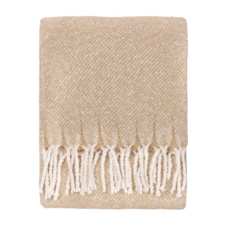 Isla Woven Tasselled Throw Cream