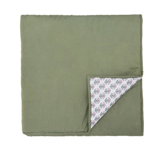 Indienne Blockprint Throw, Khaki