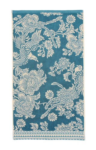 Hidcote Birds Bath Towel Teal