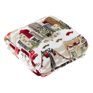 Joy To All Printed Fleece Throw