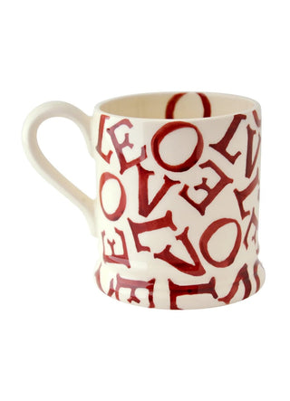 L.O.V.E  Polka Red 1/2 Pint Mug