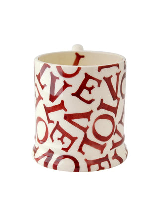 L.O.V.E  Polka Red 1/2 Pint Mug