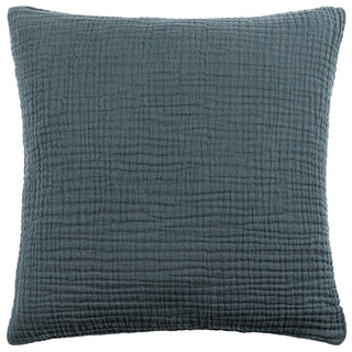 Lark Muslin Crinkle Cotton Cushion Dusk 45x45cm