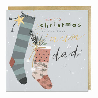 Best Mum & Dad Luxury Christmas Card