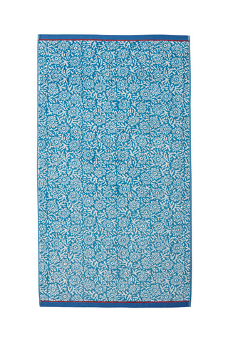 Aster Bath Towel Blue/Red