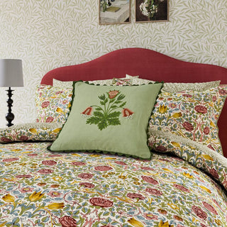 Rose Double Duvet Cover Set Bough's Green/Rose