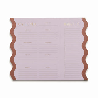 Meal Planner Notepad with Magnets - Lilac & Nutmeg