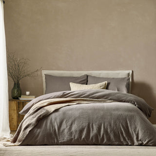 Malton Stripe Double Duvet Set Mole