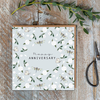 Happy Anniversary Dragonflies Card