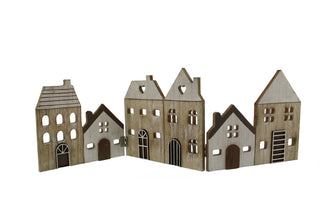 Wooden House Hinged Scence Ornament