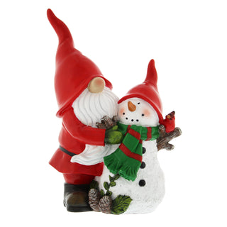 LED Ring with Reindeer Wooden Base Ornament 21cm