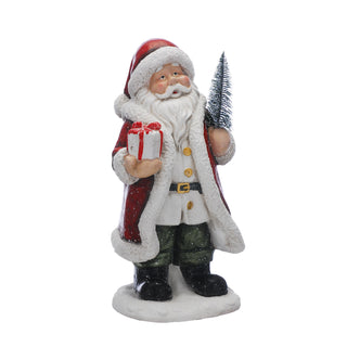 Red & Green Santa with Tree & Parcel 50cm