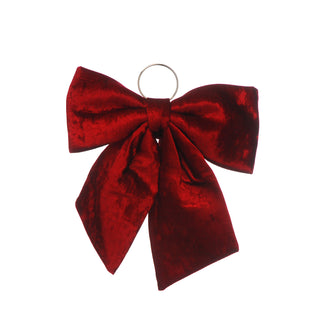 Burgandy Velvet Bow with Hanging Loop
