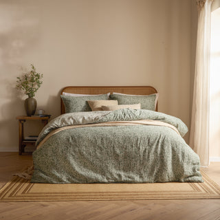 Perrie Leaf Muslin Forest Single Duvet Set