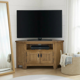 Burford Oak Corner TV Unit