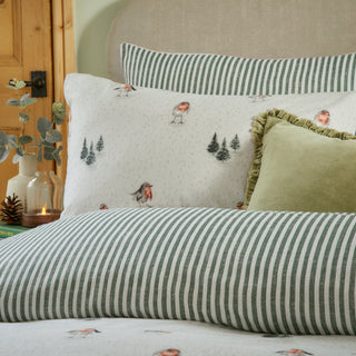 Robins Return Brushed Cotton King Duvet Cover Set
