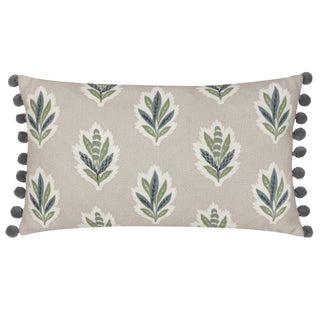 Sessile Leaf Printed Cushion Flax