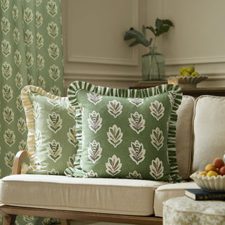 Sessile Leaf Ruffle 50X50 Cushion Case Leaf Green