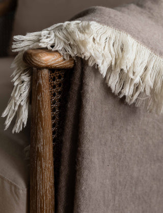 Leigh Reversible Throw Natural Wool