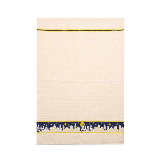 A Wintery Christmas Tea Towel Cream