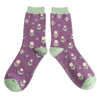 Little Buds Dusky Purple Socks