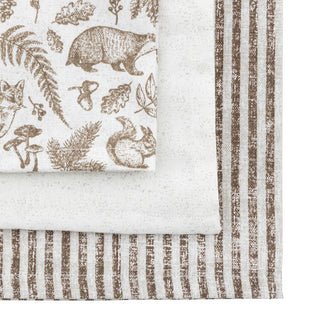 Etched Woodland Teatowel 3pk