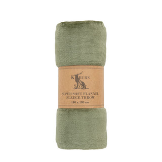 Rolled Flannel Fleece - Olive