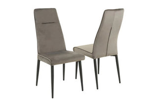 San Pietro Grey Velvet Dining Chair