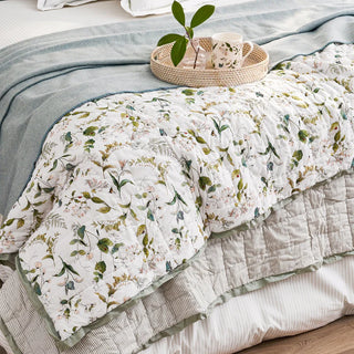 Wild Floral Quilted Throw