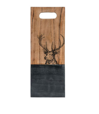 Large Stag Board Black Marble