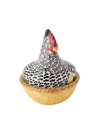 Silver Large Hen On Nest Boxed
