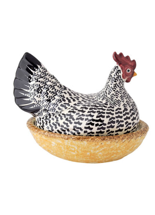 Silver Large Hen On Nest Boxed