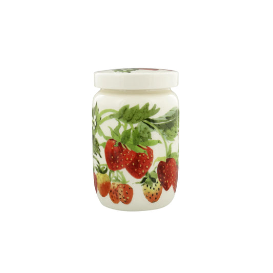 Strawberries Medium Jam Jar with Lid