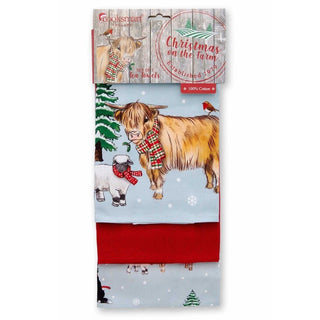 Christmas On The Farm Towels Pack of 3