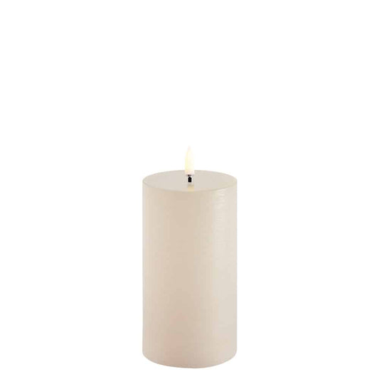 Uyuni Led Pillar Candle, Vanilla, Rustic, 20cm