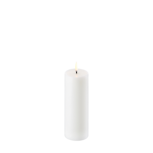 Uyuni Led Classic Pillar Candle Nordic White 5.8 x 15cm