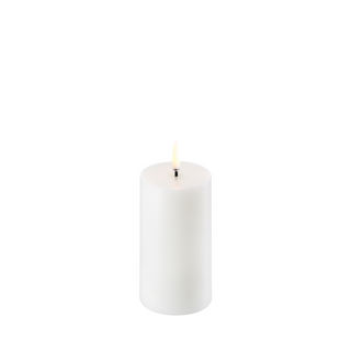 Uyuni Led Classic Pillar Candle Nordic White 5.8 x 10.1cm