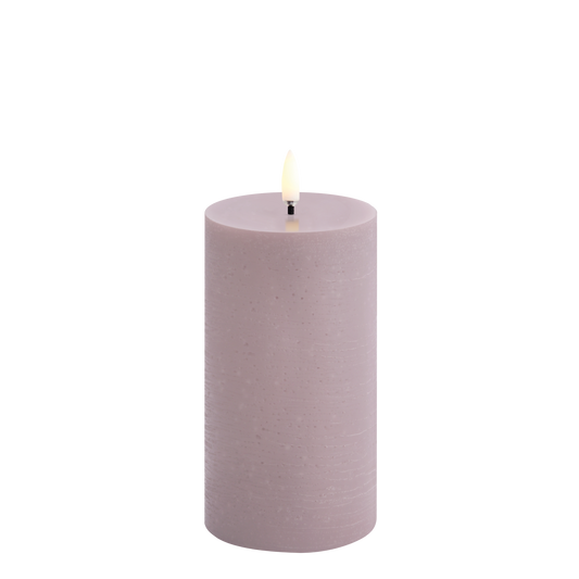 LED Pillar Candle Light Lavender 15cm