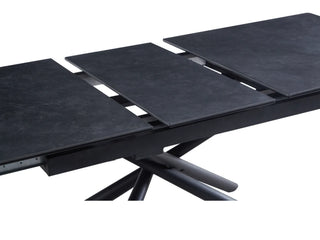 Ventura 160-200cm Automatic Extension Dining Table Dark Grey Set - Six Chairs Incl