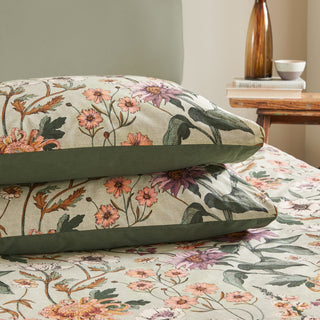 Wallflower Super King Duvet Set Caldaon Green