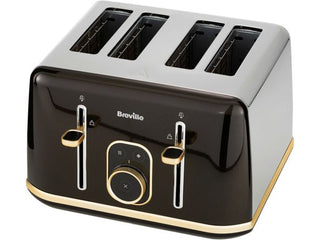 Aura 4 Slice Toaster Shimmer Black