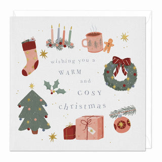 Patchwork Cosy Christmas Card