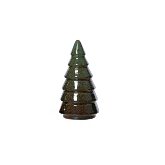 Green Brown  6 Teir Shaped Tree Christmas Decoration Sml