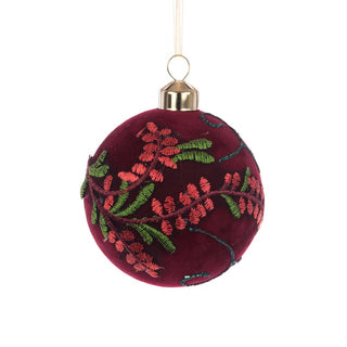 Glass Plum Velvet Bauble